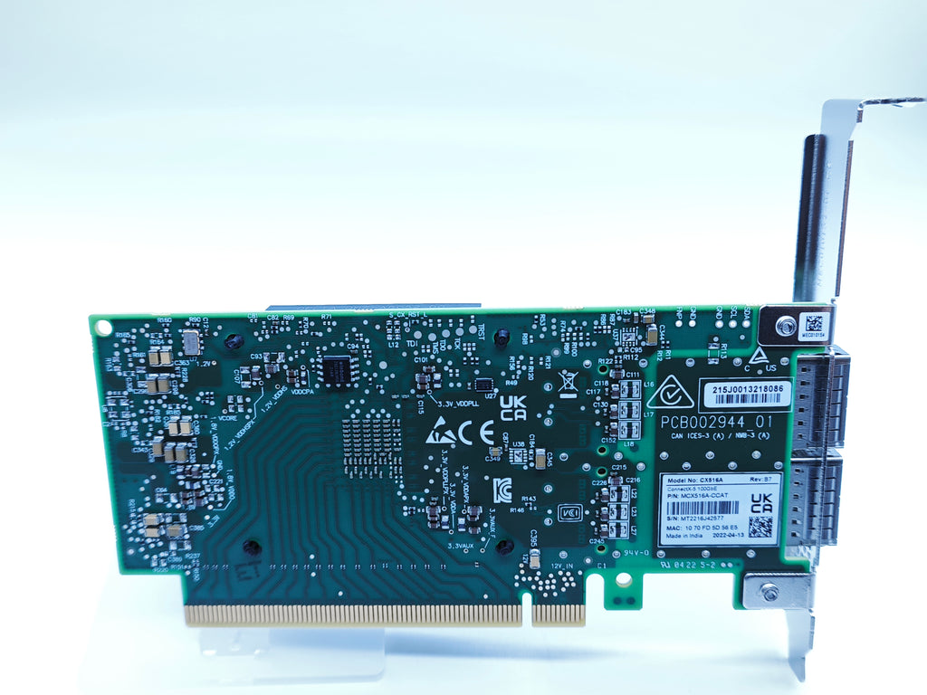 Server Network Interface Card ConnectX-5 MCX516A-CCAT 100GbE Dual Port QSFP28 PCIe 3.0 x16 Used