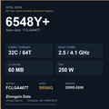 Intel Xeon Gold 6548Y+ 32-core server processor, FCLGA4677, sSpec SRN6Q - reference spec card